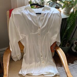 Zara White Button Down Shirt